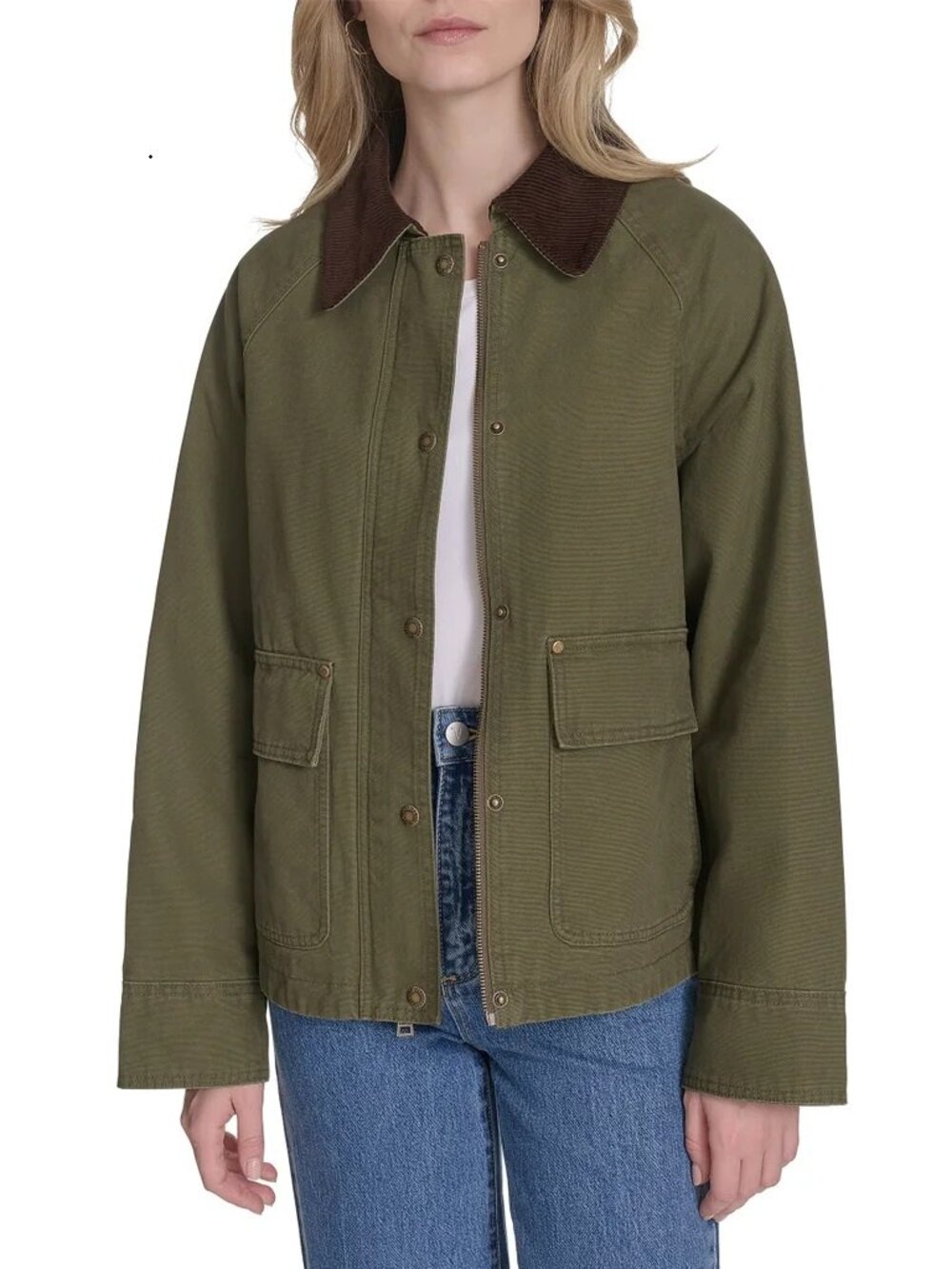 Levi's Women's Shorty Barn Canvas Jacket Green, Size XL (New)